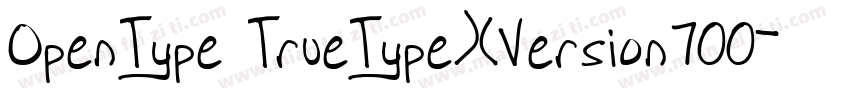 OpenType TrueType)(Version700字体转换